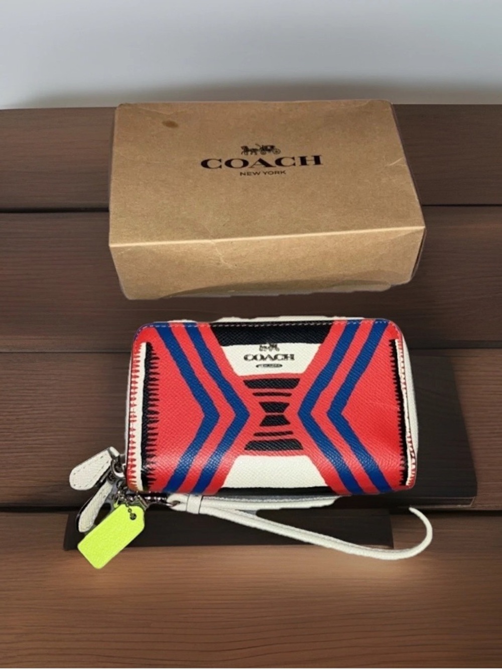 Coach x Coachella Fire Dancer Double Zip Wallet, 2015 Limited Edition